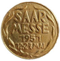 Saar Messe emlékérem 1951.