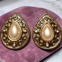 Klipszes Vintage fülbevaló, régi KLIPSZ az 1960/70-es évekből, gyönyörű retro ékszer, klipszes fülbe