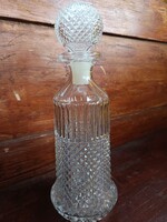 Vintage díszes üveg likőr vagy whiskey tárolására