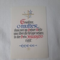 Képeslap    "Könyörgés Szűz Máriához"  /német nyelv/