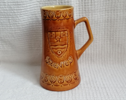 Retro gránit  kerámia korsó - Szentes -