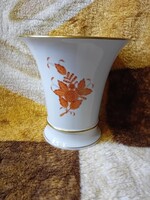 2605/3 Herendi porcelán Apponyi Orange mintás tölcsér alakú váza