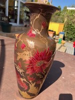 GYÜJTŐI ZSOLNAY RITKASÁG EGYEDI KISÉRLETI DARAB TÖBB TÜZŰ 43CM VÁZA