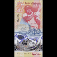 Kelet-karibi Államok 2 Dollars 2023 P-W61 Polymer emlékbankjegy UNC