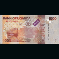 Uganda 1000 Shillings 2010 P-49a UNC