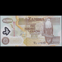 Zambia 500 Kwacha 2011 P-43h Polymer UNC