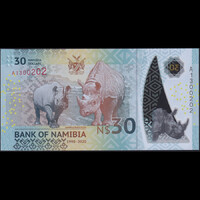 Namíbia 30 Dollars 2020 P-18 Polymer emlékbankjegy UNC