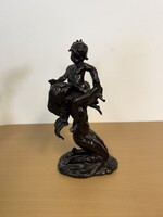 Bronzírozott Műgyanta “ Anya Gyermekével “ Szobor LB