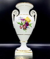 Lenyűgöző Meissen kézzel festett amphora váza – kb. 1940
