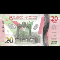 Mexikó 20 Pesos 2022 Polymer P-W132 (3) UNC