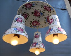 FOLK HUNGARIAN PORCELAIN CHANDELIER GRANIT from 1970