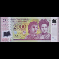 Paraguay 2000 Guaranies 2008 P-228a Polymer UNC