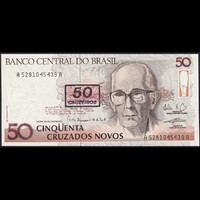 Brazília 50 Cruzados / 50 Cruzeiros 1990 P-223 UNC