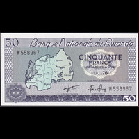 Rwanda / Ruanda 50 Francs 1976 P-7c UNC