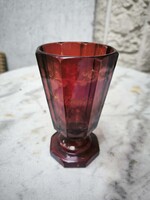Magyar Biedermeier parádi emlék pohár, fürdőkúra pohár 19. század