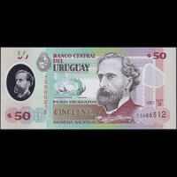 Uruguay 50 Pesos 2021 P-102 Polymer UNC