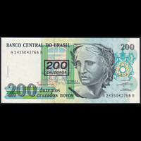 Brazília 200 Cruzeiros 1990 P-225b UNC
