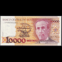 Brazília 10000 Cruzados / 10 Cruzados 1990 P-218b UNC