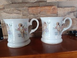 Angyalkás bavária porcelán bögre csésze 2 darab