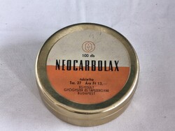 Vintage EGYT Neocarbolax fém gyógyszeres doboz (1960-70').