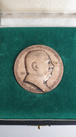 Berán Lajos tervezte - Zorkóczy Samu (OMBKE), ezüstözött bronz emlékérem, 59g