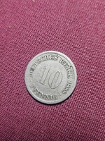 1888-as 10 Pfennig A vj F+