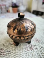 Copper Jewelry Holder with Velvet Lining, Bonbon Container for Sale!