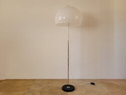 Régi retro krómozott fémvázas 2 égős állítható magasságú állólámpa mid century lámpa