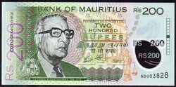 Mauritius 200 rúpia polymer UNC 2024