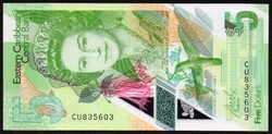 Kelet-Karib Államok 5 dollár polymer UNC 2021