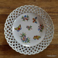 Régi Herendi Viktória VBO mintás porcelán falidísz