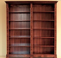 Biedermeier Double Section Bookcase [F - 22] Master craftsmanship in furniture manufacturing!