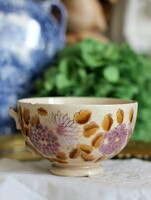 Antik Zsolnay porcelánfajansz, nagy méretű teás csésze