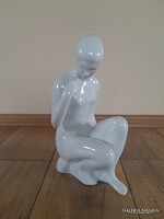 Régi Royal Dux porcelán akt figura