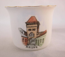 Kőszeg emlék Aquincumi porcelán mini kaspó vagy váza