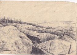 Deli Antal: World War I Charcoal Drawing (July 23, 1917)