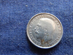 Egyesült Királyság  3 Pence 1916 0.9250-ös ezüst 1,41 g