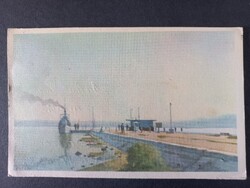 Régi rajzos képeslap Üdvözlet a Balatonról Dobroszláv Lajos 1961
