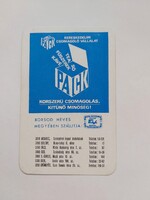 COMPACK KERESKEDELMI CSOMAGOLÓ VÁLLALAT kártyanaptár 1974