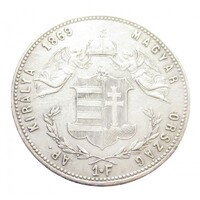 Magyarország,1 forint 1869 KB EF+ ezüst 12.34g900
