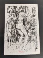 Mucchi Gabriele: Akt. kisgrafika (kőnyomat?) 