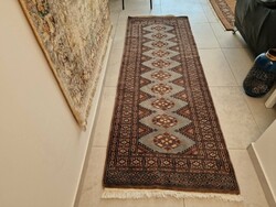 Bokhara 80x235 cm kézi csomózású gyapjú perzsa futó szőnyeg MZ491