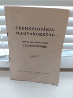Csehszlovàkia-Magyarorszàg atlëtikai viadal hivatalos versenyrendje 1954.