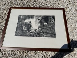 Gyulai Líviusz: Leacock illusztráció, kis példányszámú litográfia