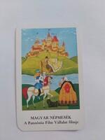 MEGYEI MOZIÜZEMI VÁLLALAT 1987. évi kártyanaptár  - MAGYAR NÉPMESÉK A Pannónia Film Vállalat filmje