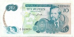 10 rupia rupees 1976 Seychelles szigetek Ritka