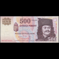 Magyarország 500 Forint 2002 EB XF+