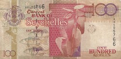 100 rupia rupees 1998 Seychelles szigetek 1.