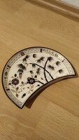 Ritka Zsolnay bambusz mintás kínáló, NEM CSONTTÁNYÉR, szívpecsétes 20 x 15 cm ! {ZSS31}