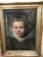 Ismeretlen festő 18.századi  Rubens másolat: Clara Serena Rubens portréja